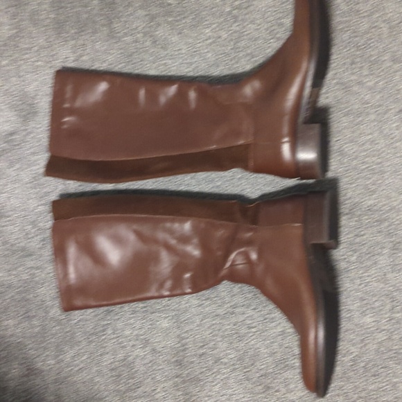 Aquatalia Brown Knee High Italian Leather Boots Size 8 - Picture 4 of 7